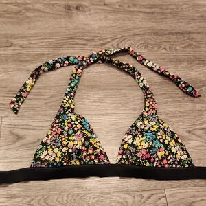 Victoria's Secret PINK Floral Halter Bikini Top Size Small